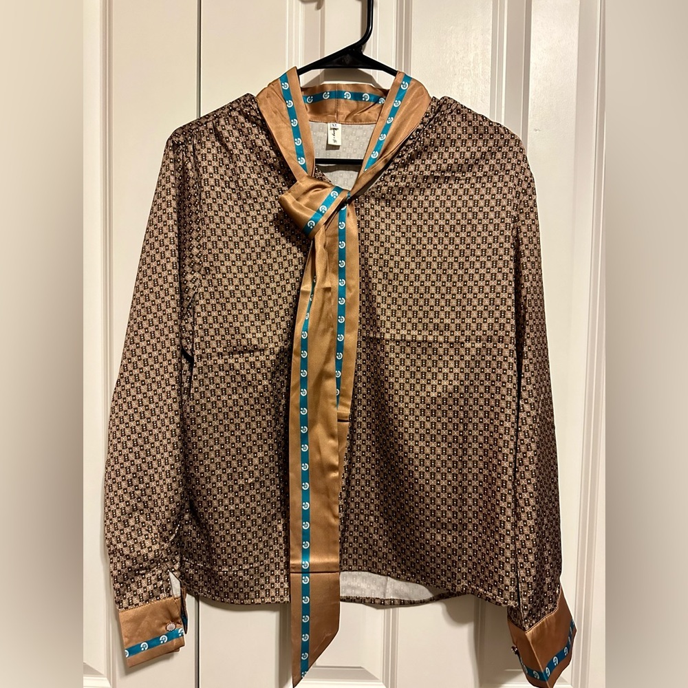 Elegant blouse ala Celine. Size Small.